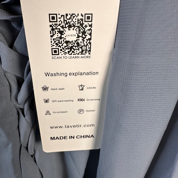 NWT La Vêtir Dress Women Med Dusty Blue Cocktail Party Prom Bridesmaid Coquette - Picture 4 of 7